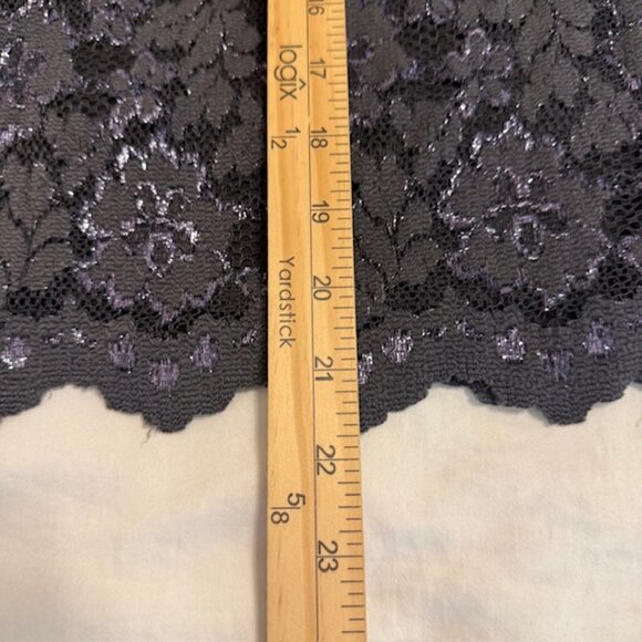 Willi Smith Y2K Babydoll Lace Top L Sleeveless Whimsigoth Fairy Grunge Black 90s - Picture 8 of 8